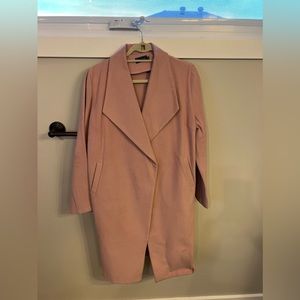 Blush long dress coat